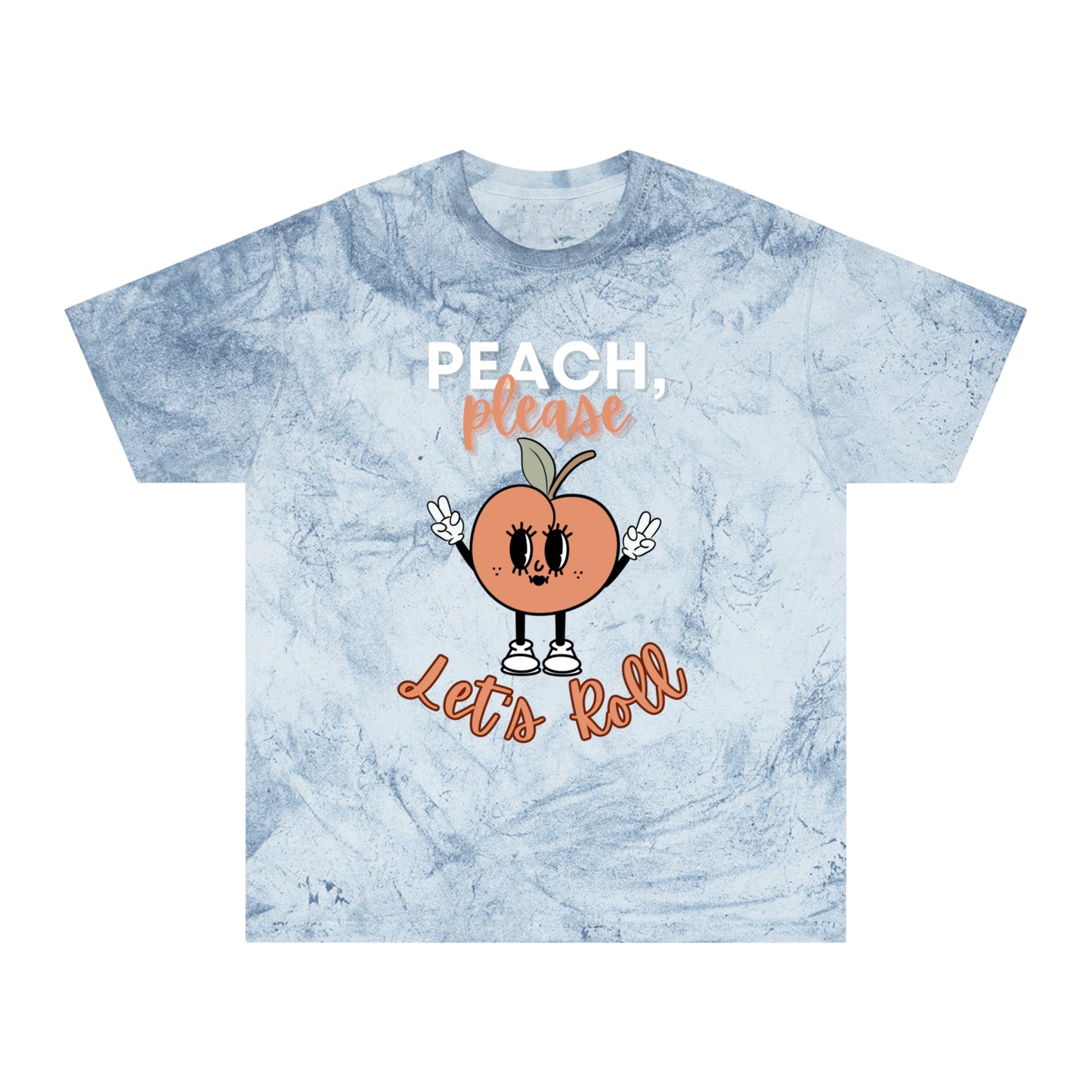 Women's BJJ Peach Please, Let's Roll BJJ Color Blast T-Shirt