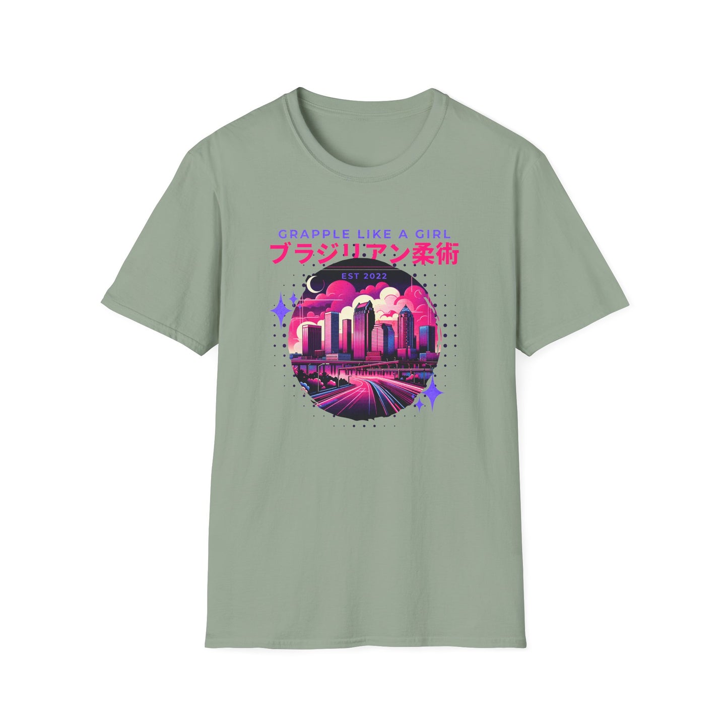 Grapple like a Girl T-Shirt - Tampa Skyline