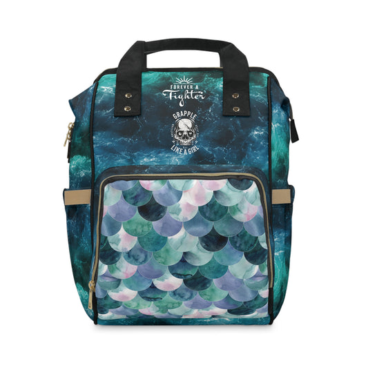 Women's Grapple like a Girl Jiu Jitsu Gear Backpack - Galaxy Design, Custom Forever a Fighter