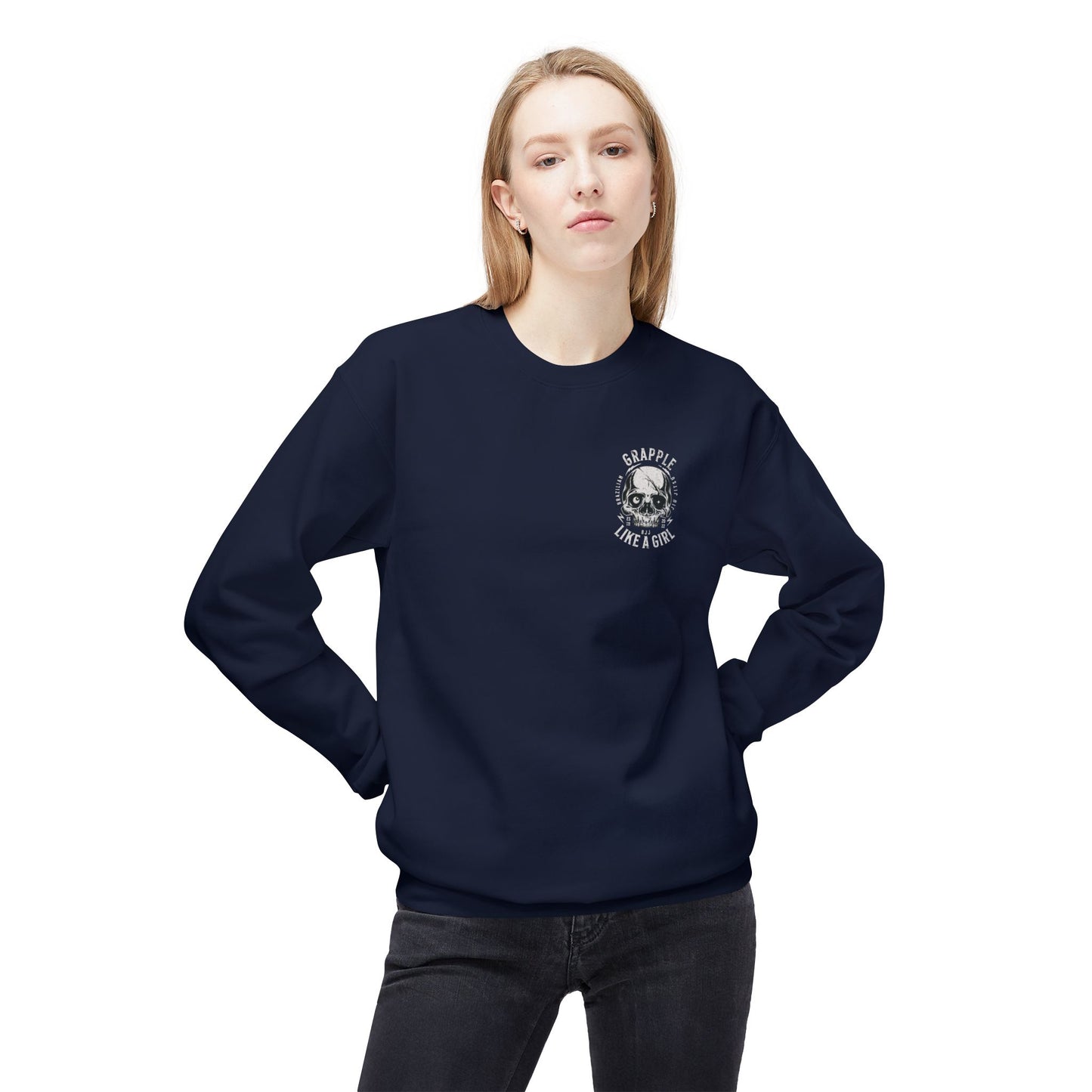 Grapple like a Girl Crewneck Sweatshirt - Heavy AF