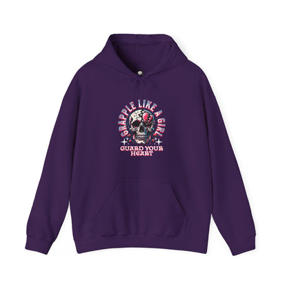 Women's BJJ Hoodie - Grapple Like a Girl Guard Your Heart
