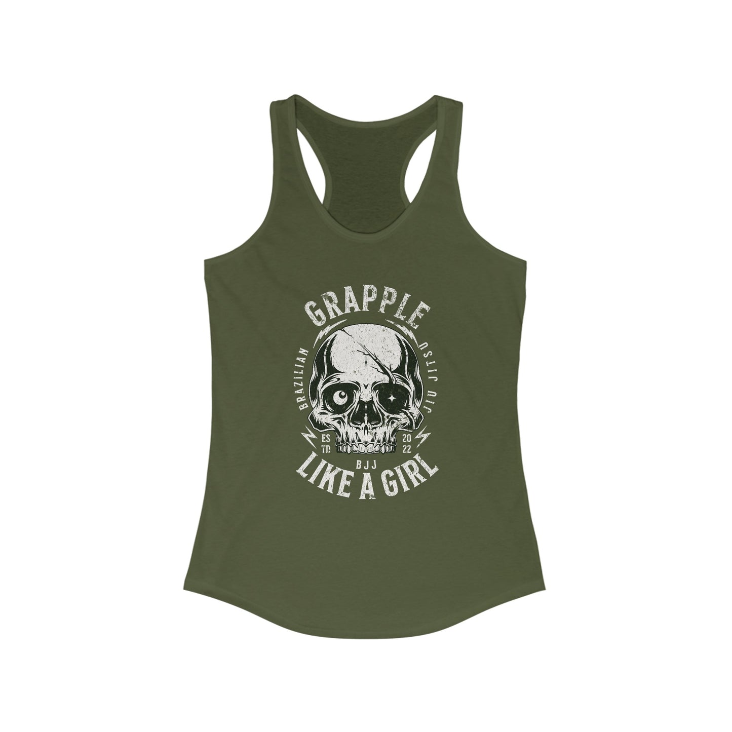 Women's Grapple like a Girl Skull Racerback Tank