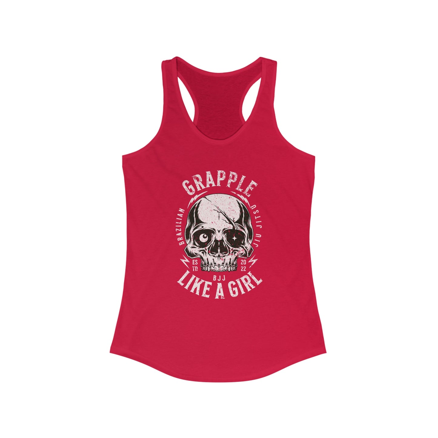 Women's Grapple like a Girl Skull Racerback Tank