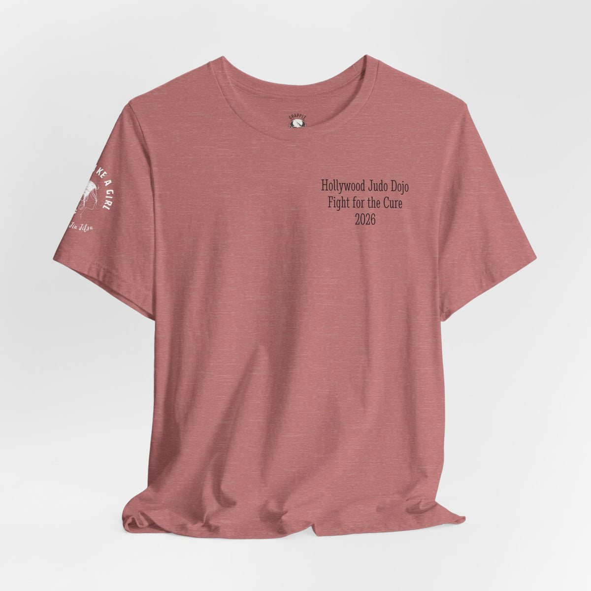 Grapple like a Girl Custom Unisex Slim Fit Short T-Shirt - Hollywood Judo Dojo Fight for the Cure 2026