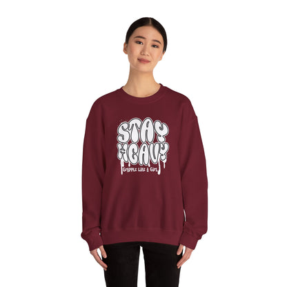 Grapple like a Girl BJJ Women's Crewneck Sweater - Stay Heavy