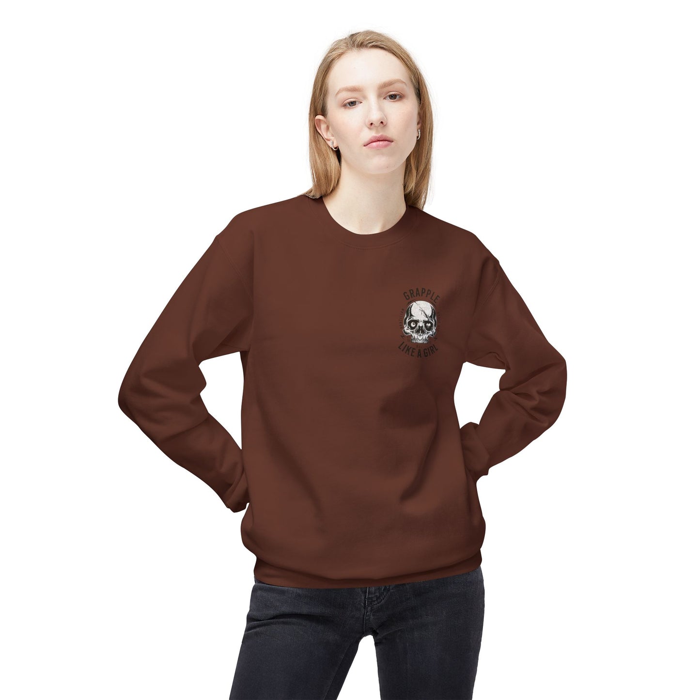 Grapple like a Girl Crewneck Sweatshirt - Do Not Yield