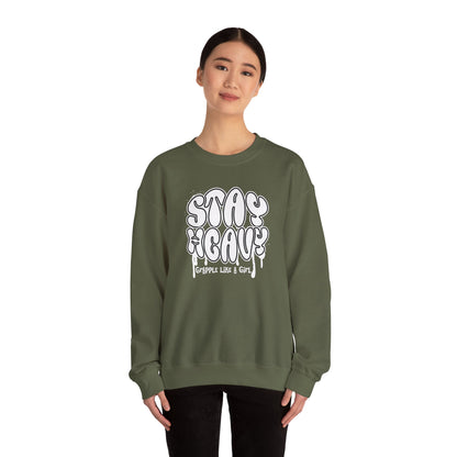 Grapple like a Girl BJJ Women's Crewneck Sweater - Stay Heavy