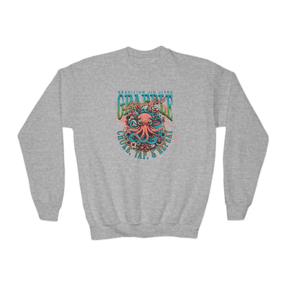 Grapple Like A Girl Youth Crewneck Sweatshirt - Choke, Tap, Repeat