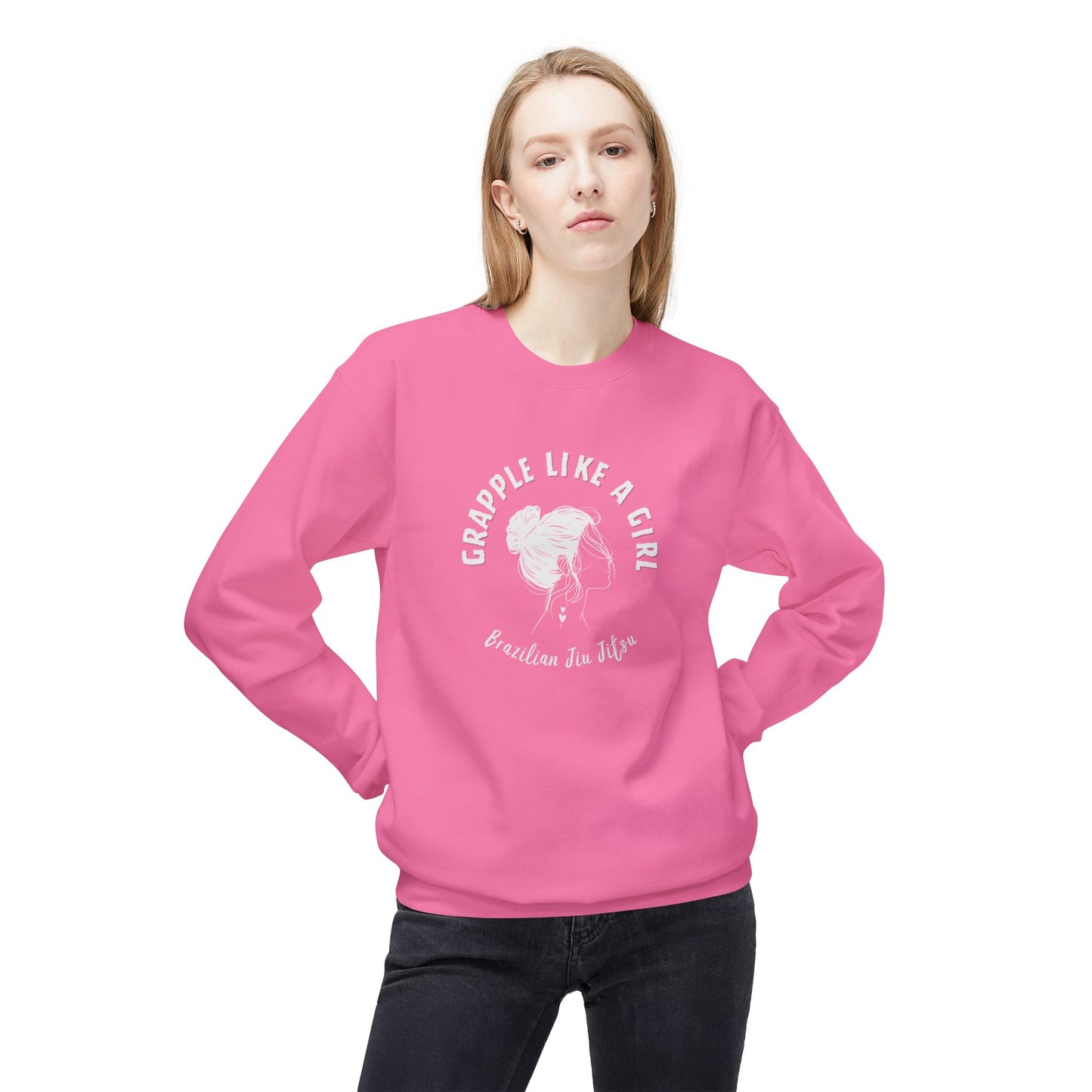 Grapple like a Girl Crewneck Sweater