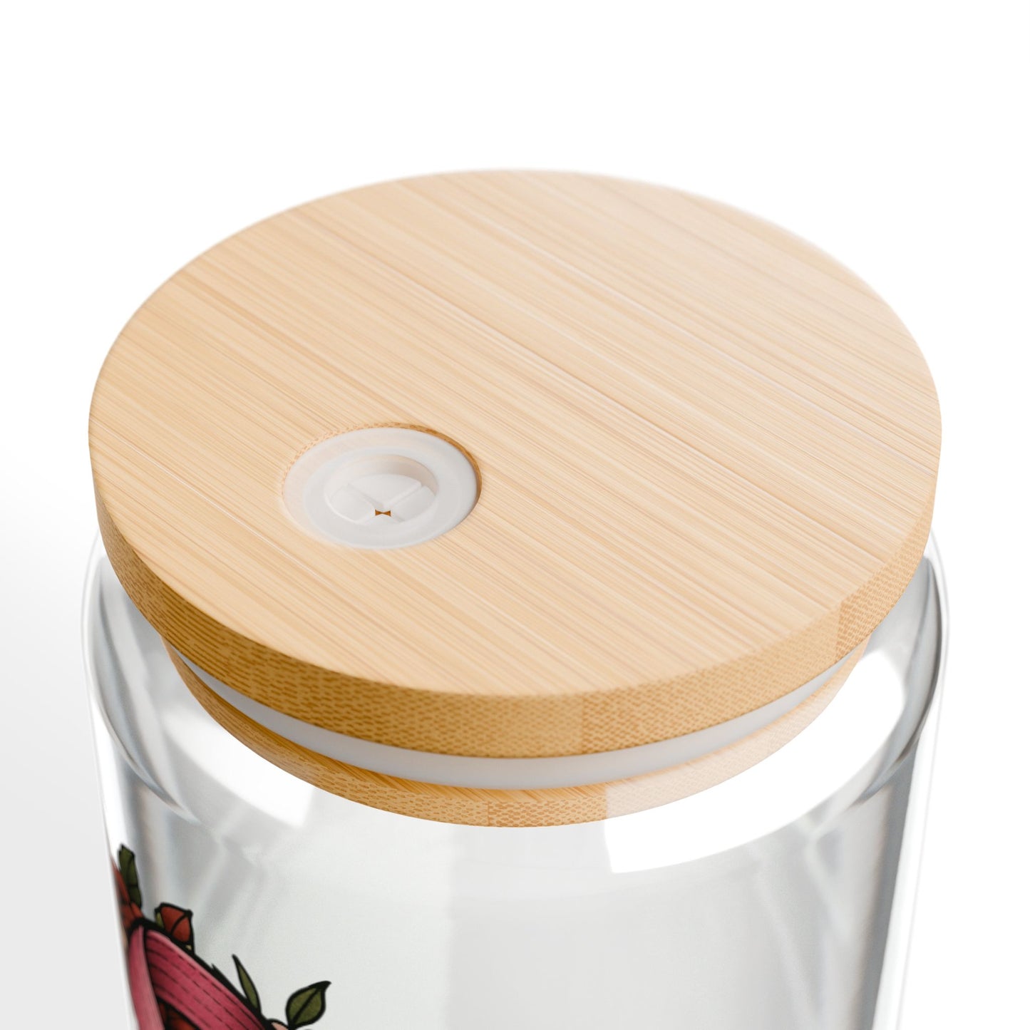 Women's Grapple like a Girl Sipper Glass Cup - Fight for the Cure, Breast Cancer Awareness