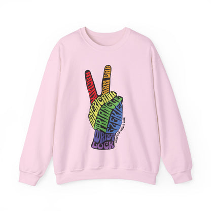 BJJ Submission Peace Sign Jiu Jitsu Crewneck Sweater