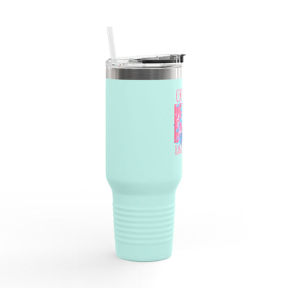 Grapple like a Girl Insulated Travel Mug - 40oz - Cherry Blossoms