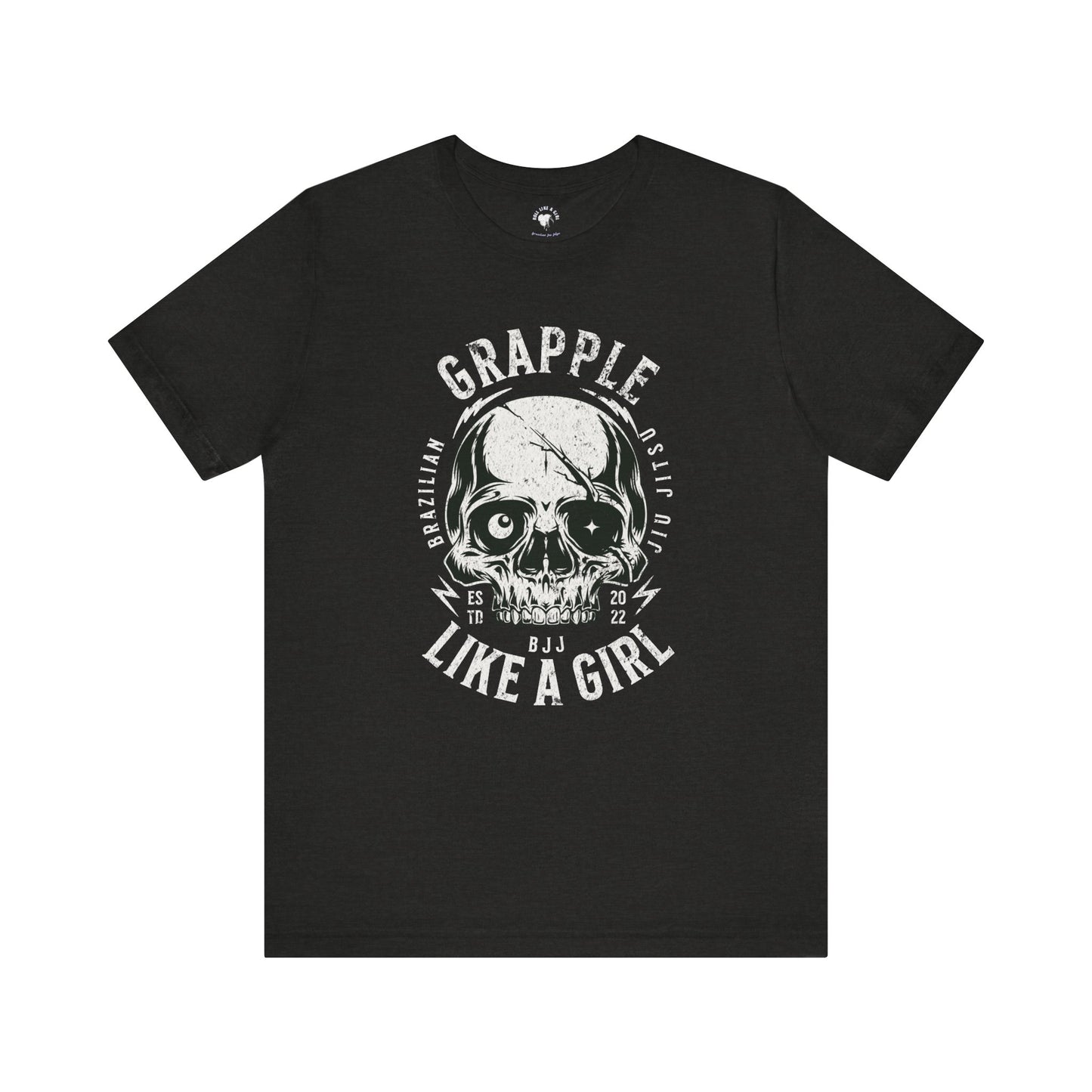 Women's Grapple like a Girl Skull Jiu Jitsu T-shirt