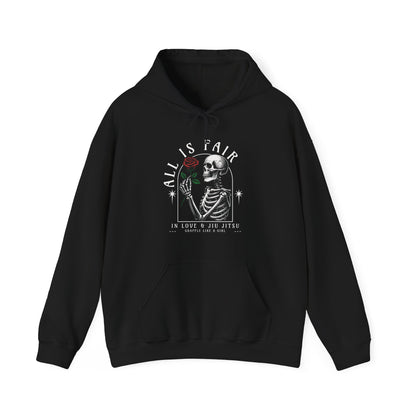 Women's BJJ Hoodie - Grapple Like a Girl, All is fair in love & jiujitsu