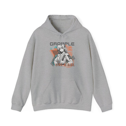Grapple like a Girl Women's BJJ Hoodie - Grapple Like a Girl, Anime Girl