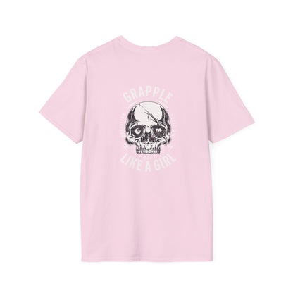 Grapple like a Girl T-Shirt - Real men tap to pressure.