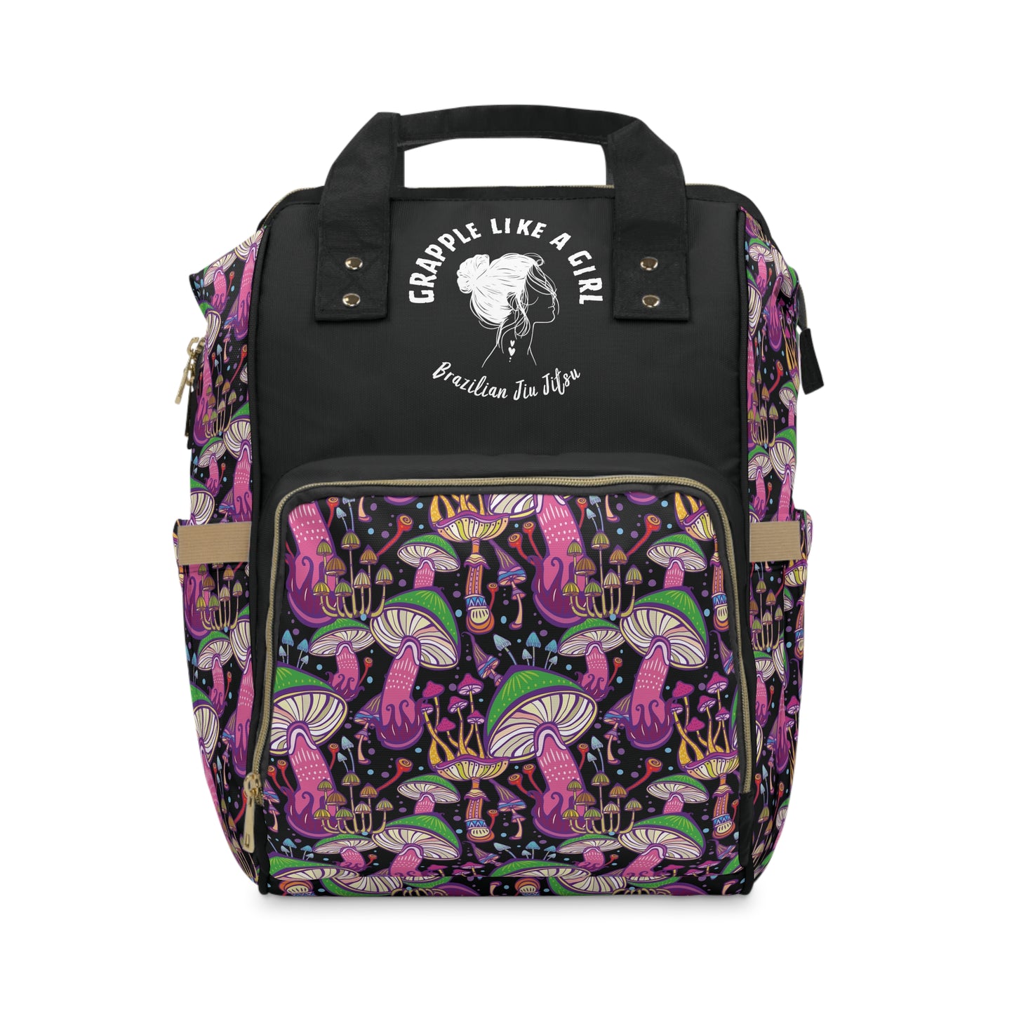 Women's Grapple like a Girl Jiu Jitsu Gear Backpack - Mushroom Pattern