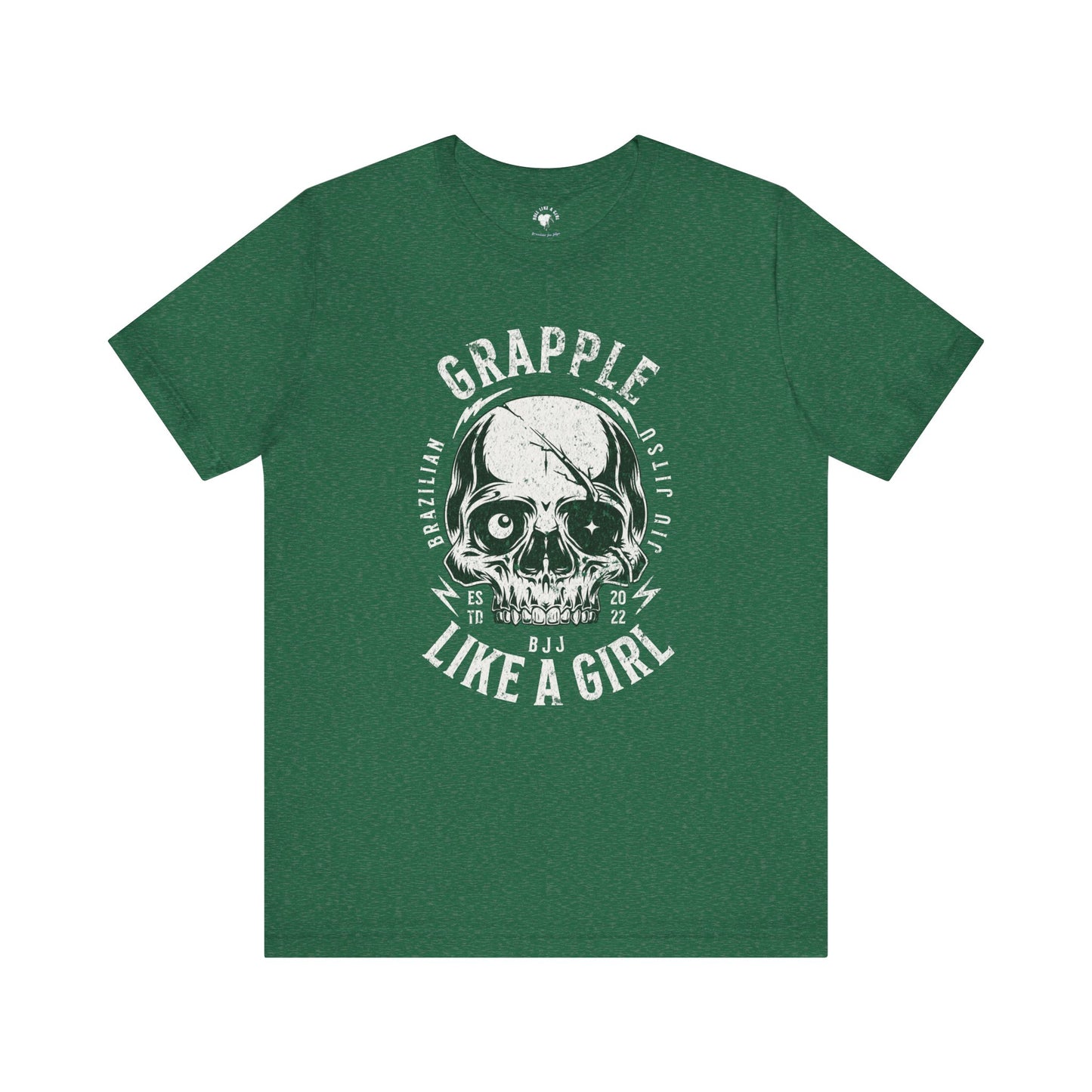 Women's Grapple like a Girl Skull Jiu Jitsu T-shirt