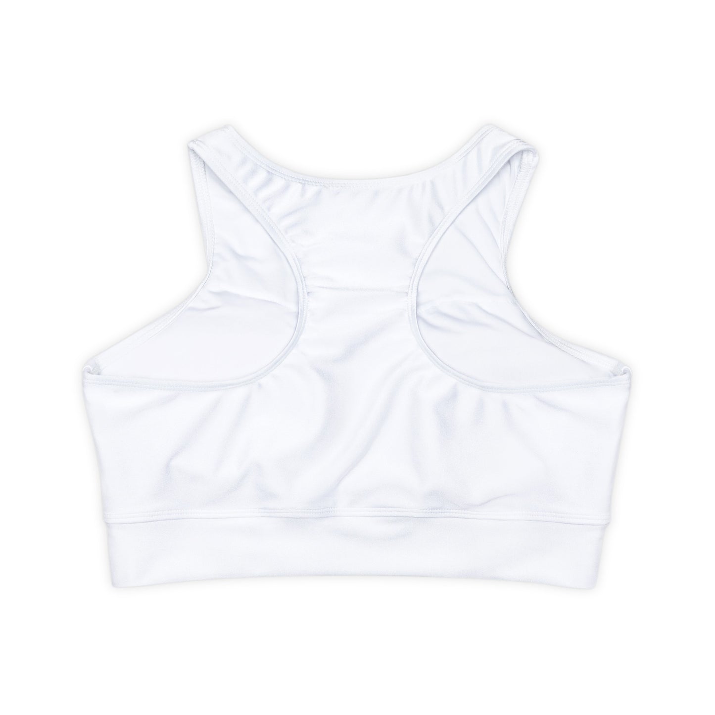 Grapple like a Girl Fully Lined, Padded Sports Bra - White