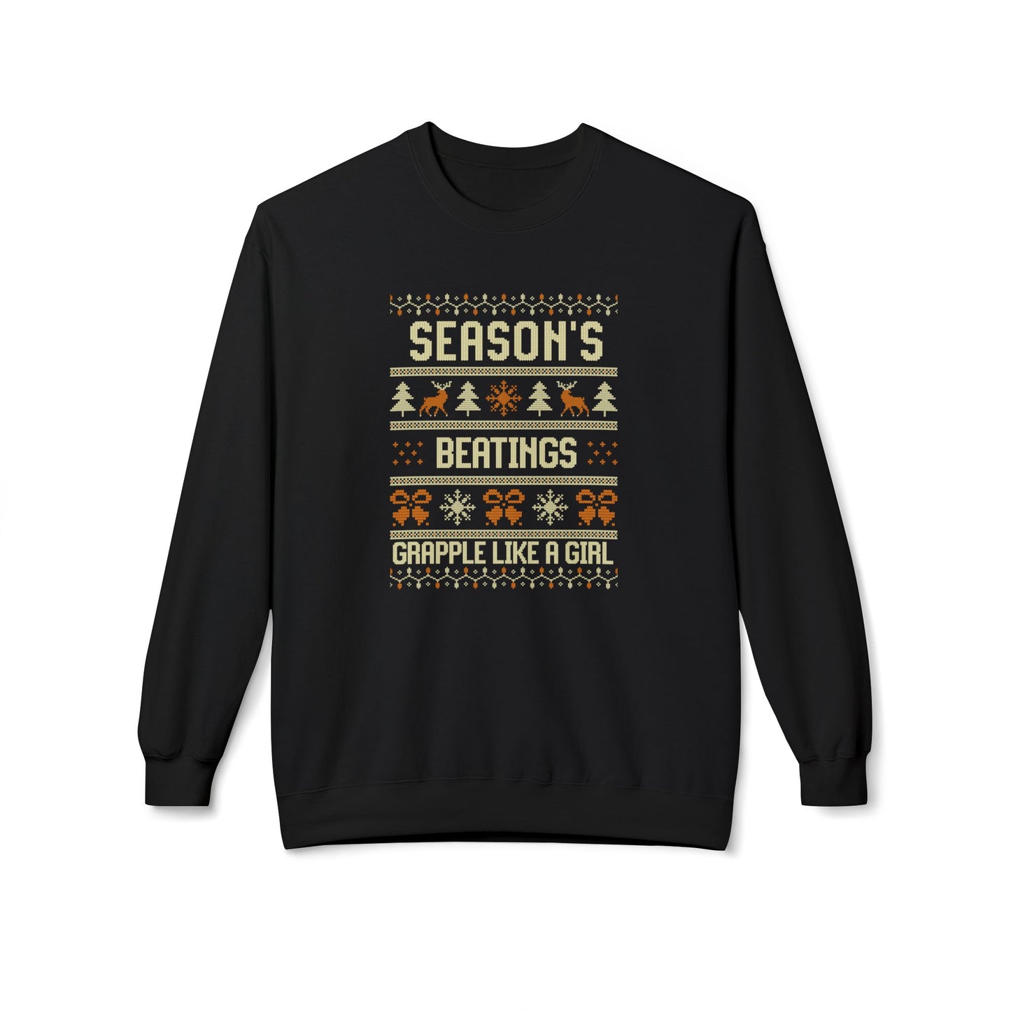 Grapple like a Girl Jiu Jitsu Crewneck Sweater - Season’s Beatings *Limited Edition Holiday Drop*