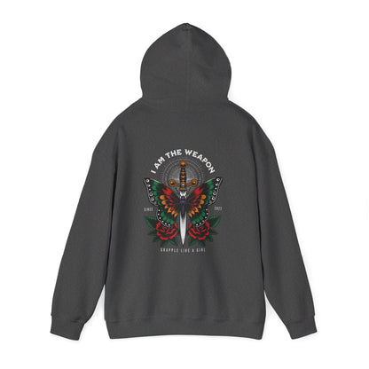 Grapple like a Girl Jiu Jitsu Hoodie - I am the weapon.
