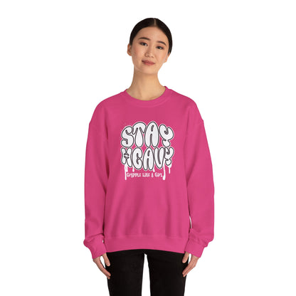 Grapple like a Girl BJJ Women's Crewneck Sweater - Stay Heavy