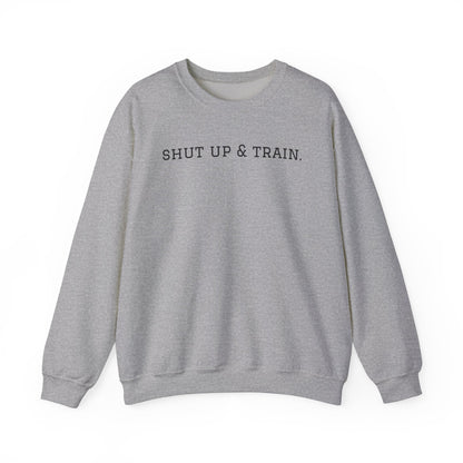 BJJ Women's Crewneck Sweater - Shut up & train.