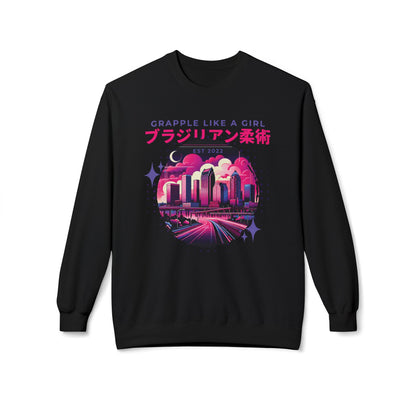 Grapple like a Girl Crewneck Sweatshirt - Tampa Skyline