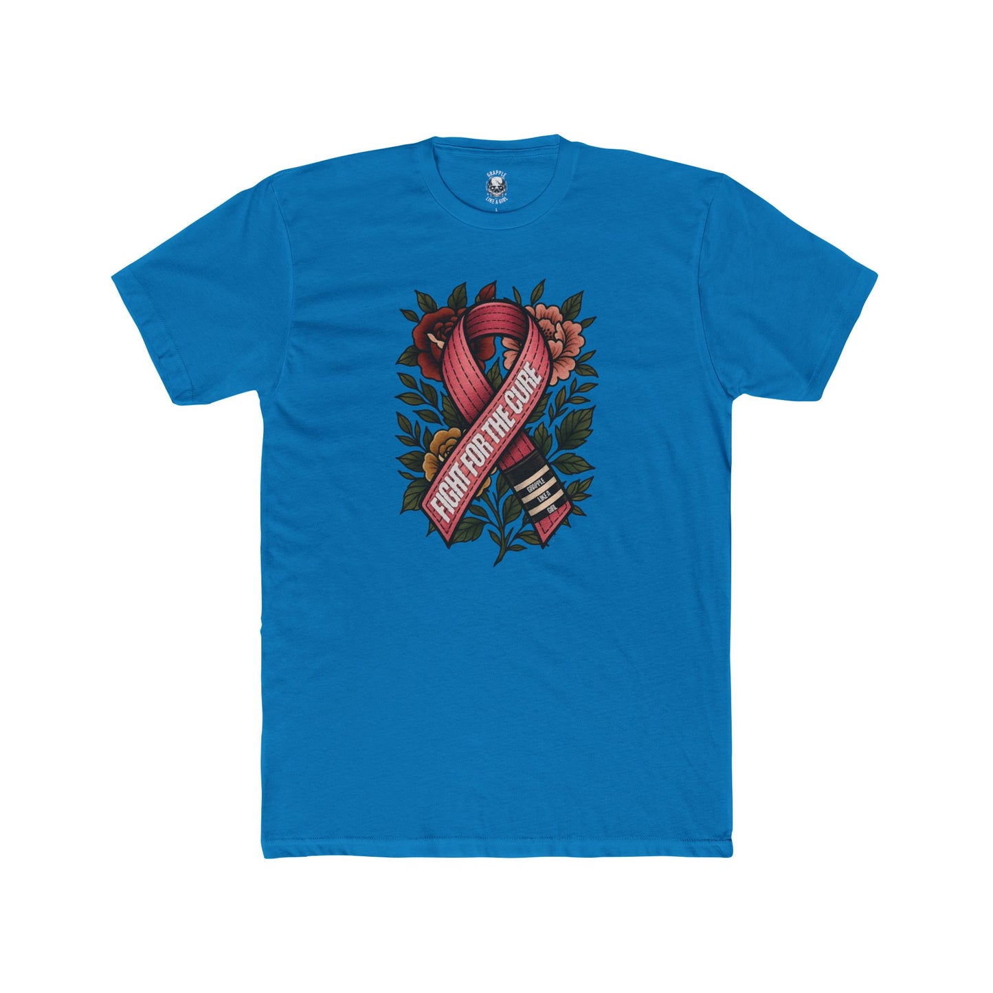 Grapple like a Girl Unisex Cotton Tee - Fight for the Cure, Breast Cancer Awareness