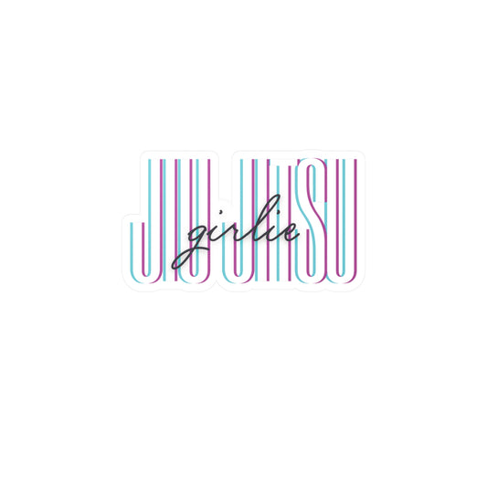 Jiu Jitsu Girlie Vinyl Sticker