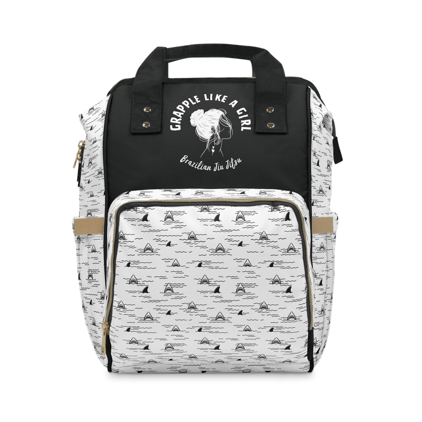 Women's Grapple like a Girl Jiu Jitsu Gear Backpack - Shark Pattern