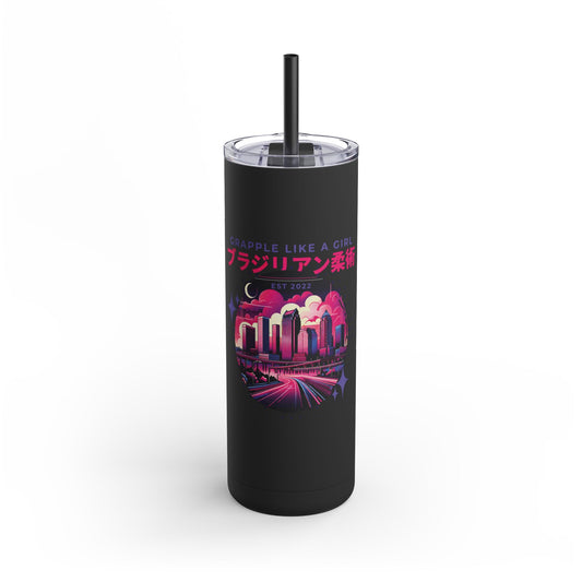 Grapple like a Girl 20oz Matte Tumbler - Tampa Skyline