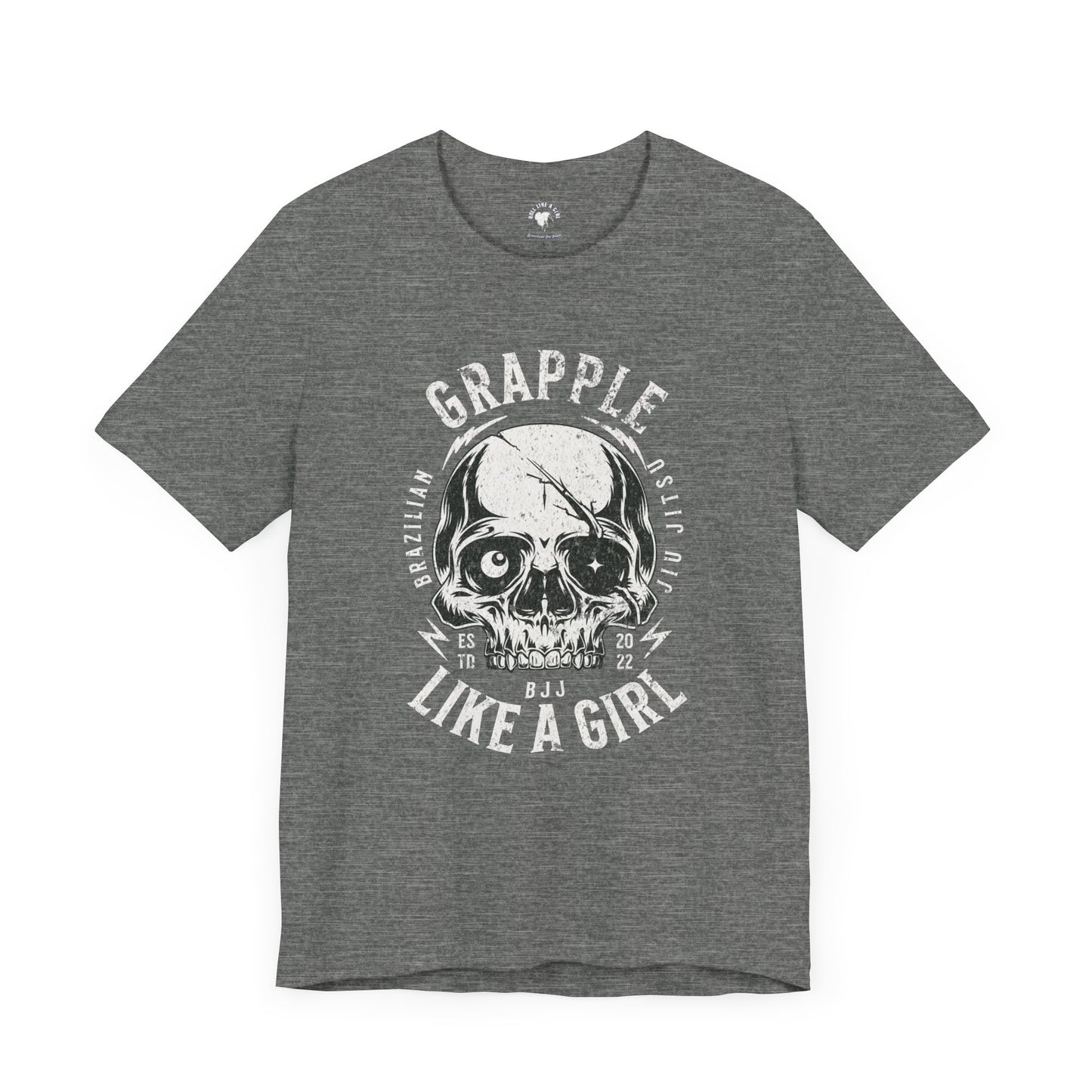 Women's Grapple like a Girl Skull Jiu Jitsu T-shirt