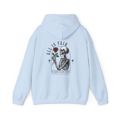 Women's Grapple like a Girl BJJ Hoodie - All is Fair in Love & Jiu Jitsu