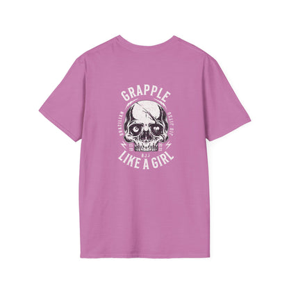 Grapple like a Girl T-Shirt - Real men tap to pressure.