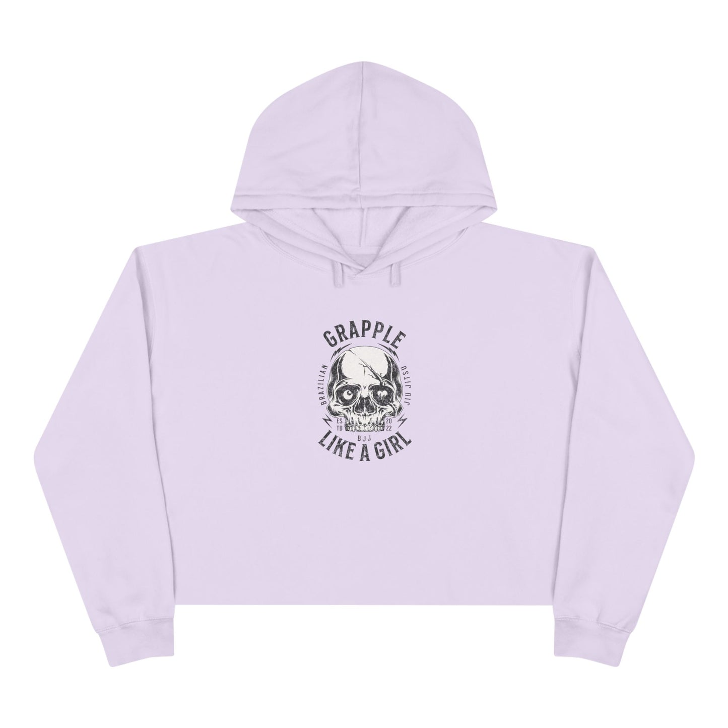 Grapple like a Girl Cropped Hoodie - Skull Logo
