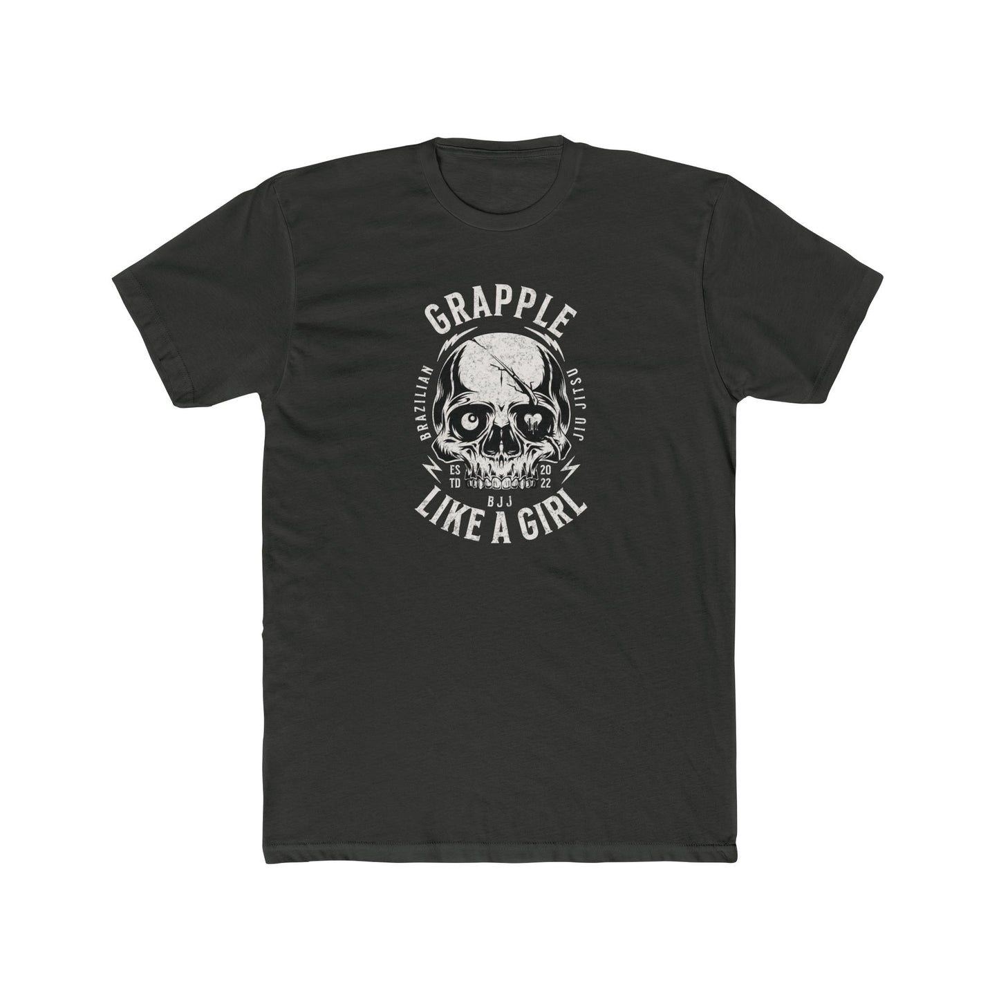 Grapple like a Girl BJJ T-Shirt - Skull Logo