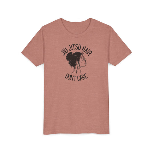 Grapple like a Girl Youth Short Sleeve Tee - Jiu Jitsu Hair Dont’t Care