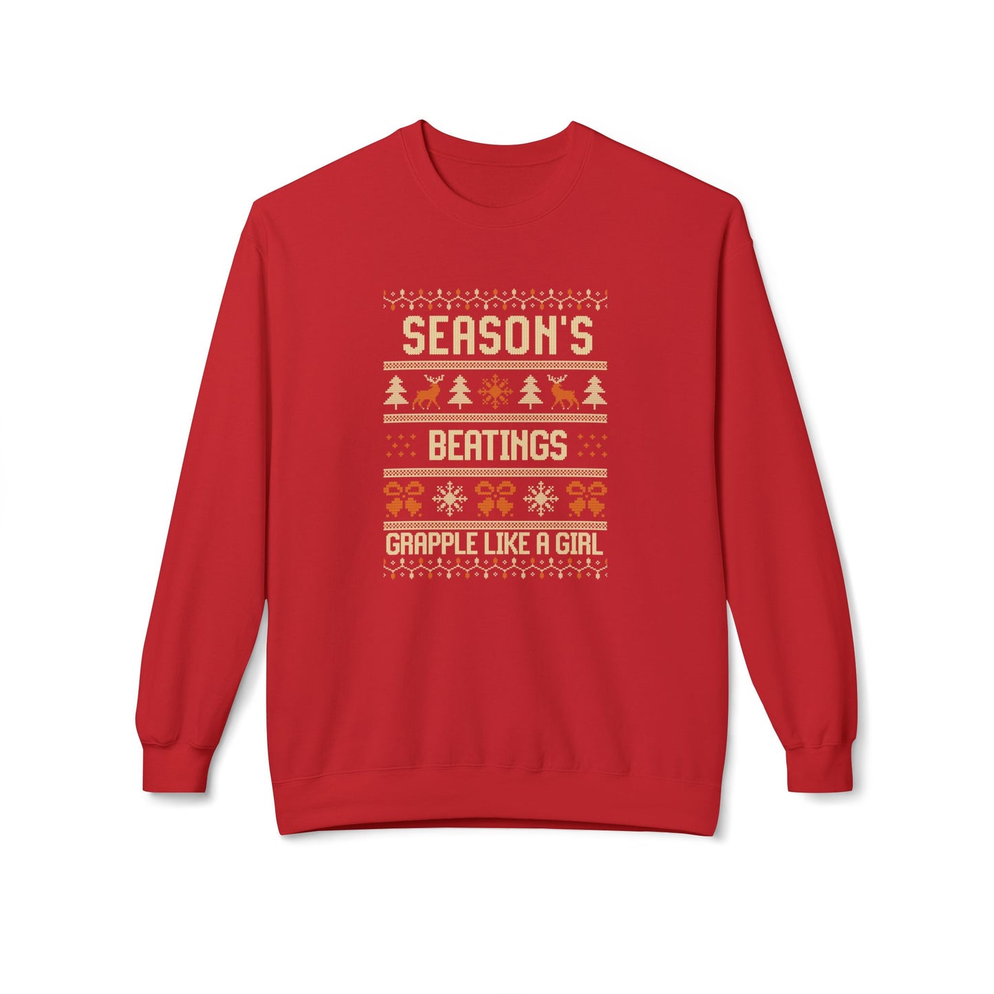 Grapple like a Girl Jiu Jitsu Crewneck Sweater - Season’s Beatings *Limited Edition Holiday Drop*