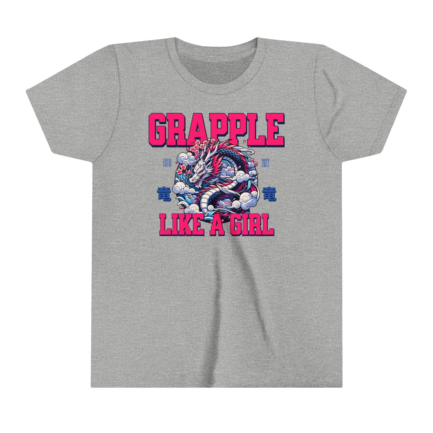 Grapple like a Girl Dragon Youth Short Sleeve Tee