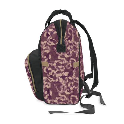 Women's Grapple like a Girl Jiu Jitsu Gear Backpack - Red Snake Pattern