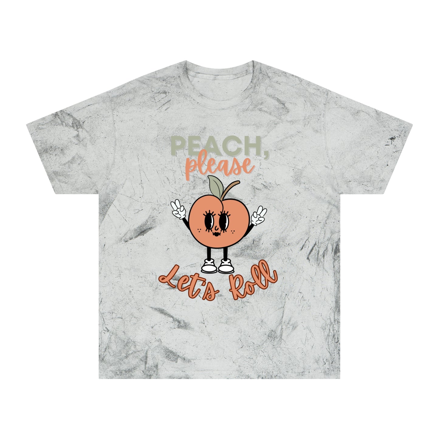 Women's BJJ Peach Please, Let's Roll BJJ Color Blast T-Shirt