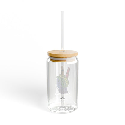 Women's BJJ Submission Peace Sign Glass Cup
