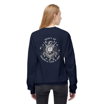 Grapple like a Girl Crewneck Sweatshirt - Heavy AF