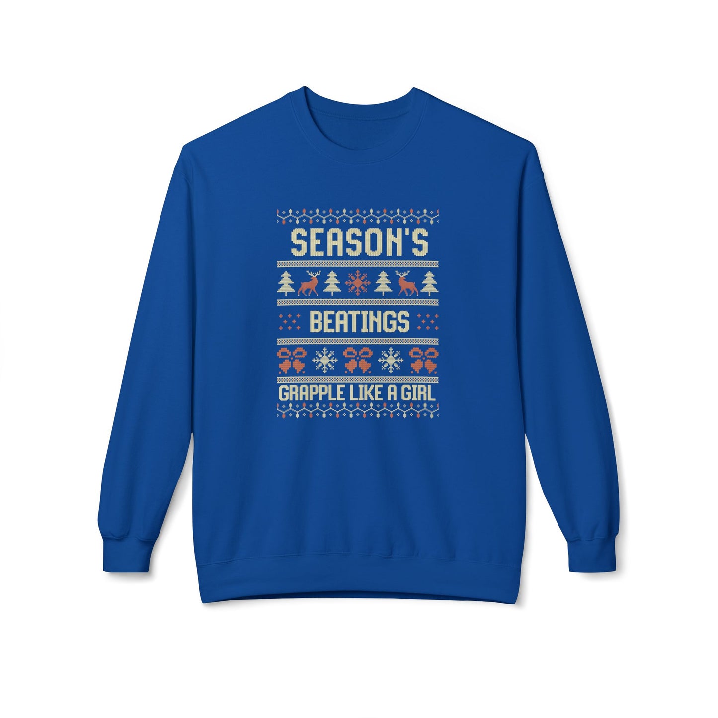 Grapple like a Girl Jiu Jitsu Crewneck Sweater - Season’s Beatings *Limited Edition Holiday Drop*