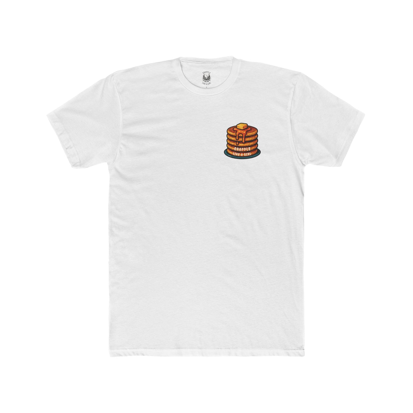 Grapple like a Girl Breakfast Club Unisex Cotton Tee - Pocket Pancakes w/ Back Design