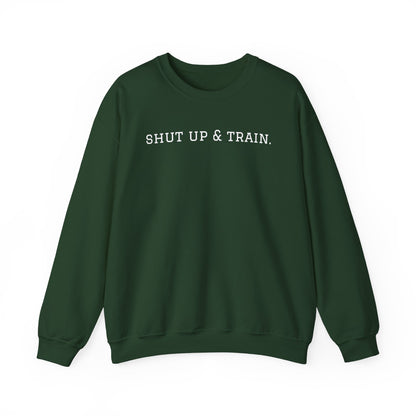 BJJ Women's Crewneck Sweater - Shut up & train.