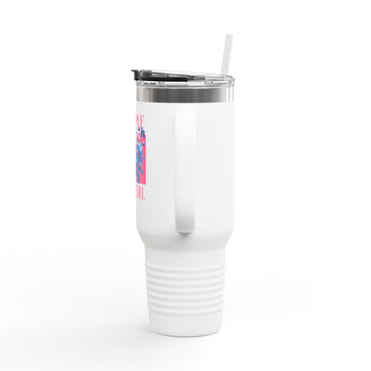 Grapple like a Girl Insulated Travel Mug - 40oz - Cherry Blossoms