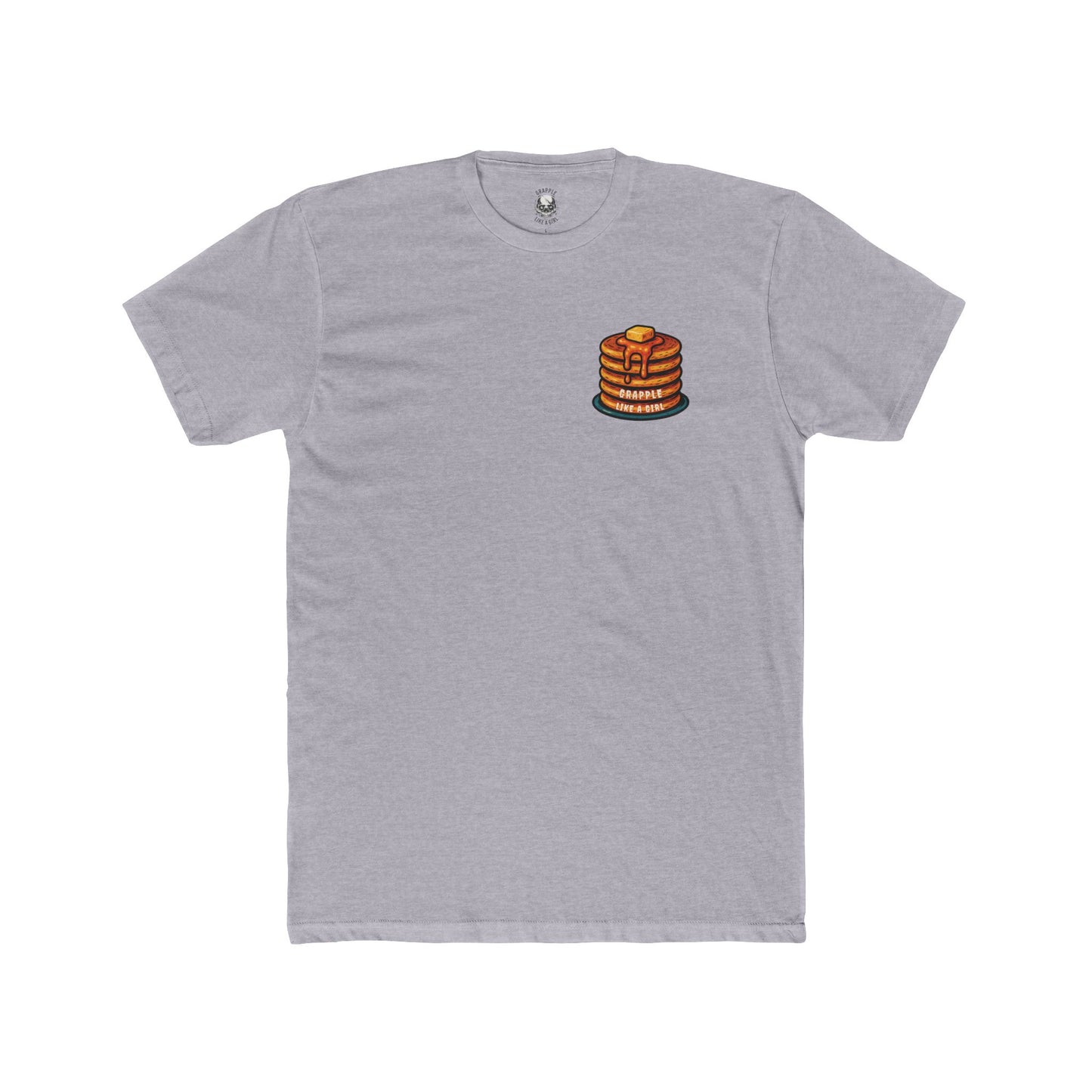Grapple like a Girl Breakfast Club Unisex Cotton Tee - Pocket Pancakes w/ Back Design