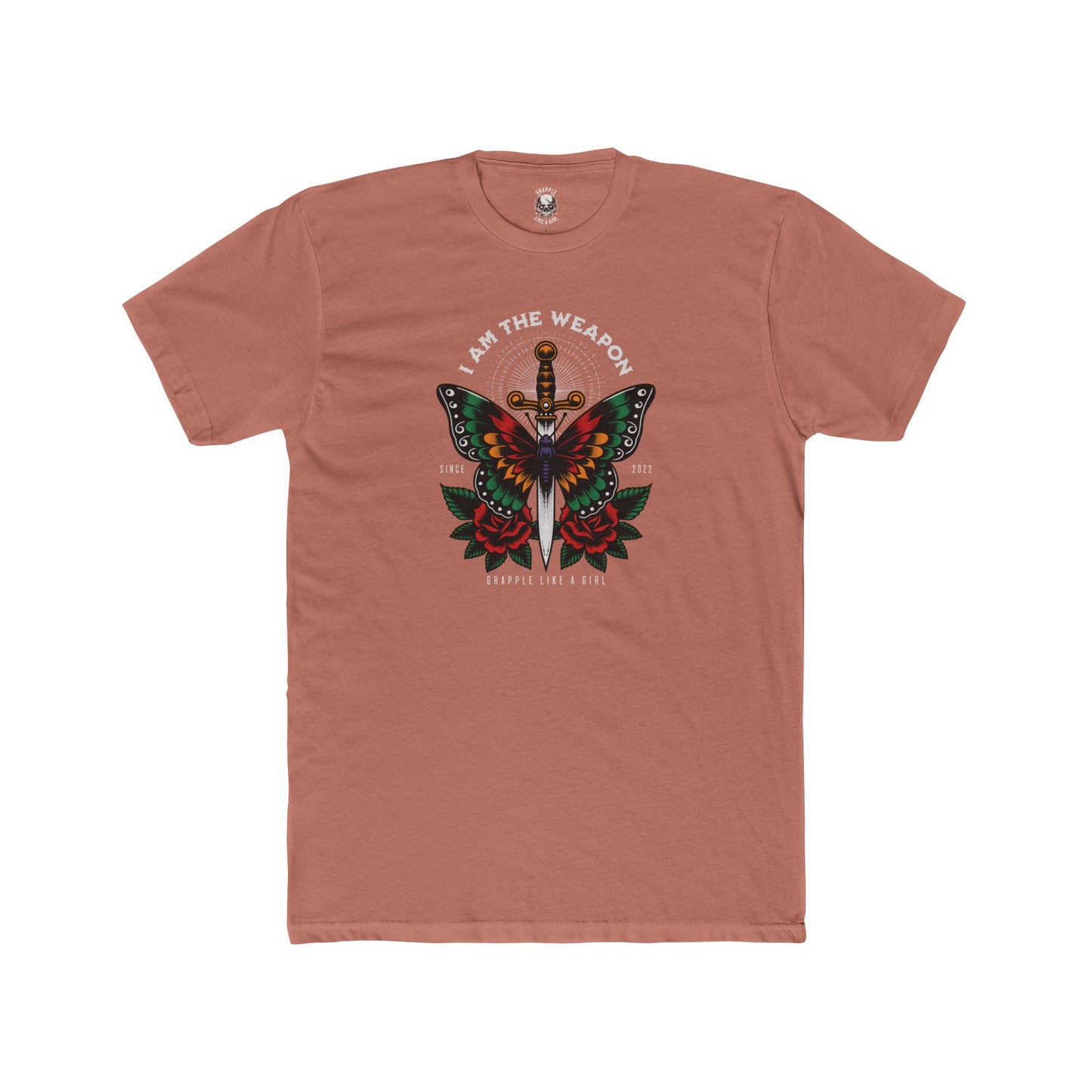 Grapple like a Girl Unisex Cotton T-shirt - I am the weapon.